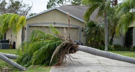 A hurricane map, illustrating how hurricane deductibles work.