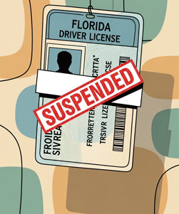 Suspended Florida driver's license requiring SR-22 certificate for reinstatement